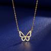 Модное модное ожерелье с бабочкой, женское минималистское нишевое ожерелье с ключицей, цепочка с подвеской на воротник, ювелирное украшение