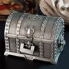 S/M/L 3sizes Europe Metal Crafts Jewelry Box Storage Jewelry Box Storage Case 2 layeTreasure Chest Jewelry Box Table Organizer