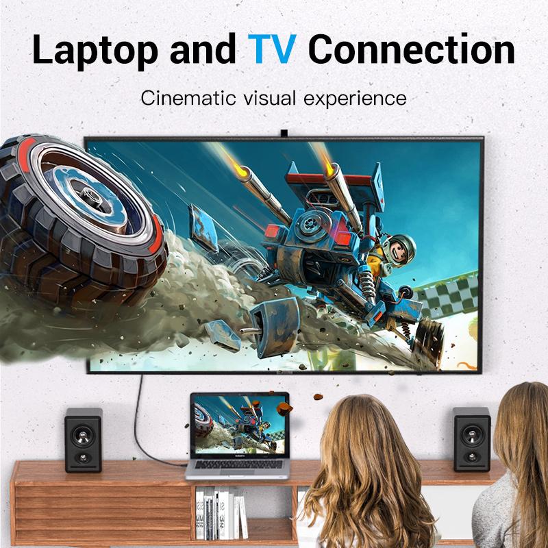 Кабель Vention Mini DisplayPort-HDMI 4K HD Thunderbolt 2 HDMI-кабель-конвертер для телевизора MacBook Air 13 iMac Mini DP-кабель HDMI