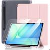 Case + Tempered Glass - BOOLING - for Samsung Galaxy Tab S9 - Shockproof Protection Pink - Stylus Holder