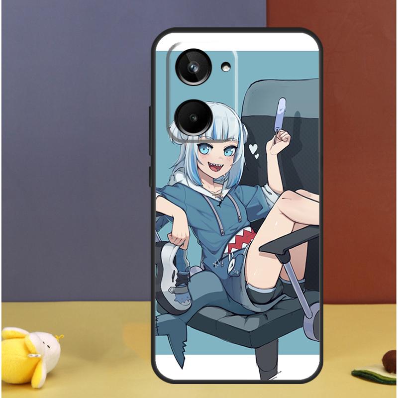 Anime Hololive Gawr Gura For Realme C71 C75 C55 C53 C67 C61 C33 C63 C51 C65 15 GT7 Pro 10 11 12 13 14 Pro Plus Case