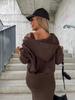 2023 Winter Sleeveless Hooded Dress & Sweater Two-Piece Set for Women