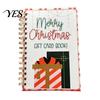 Creative Holiday Souvenir Book Christmas Gift Card Book, 7" x 5" Spiral Bound Merry DIY Personalized Greeting Booklet, Album, for Xmas Party Supplies