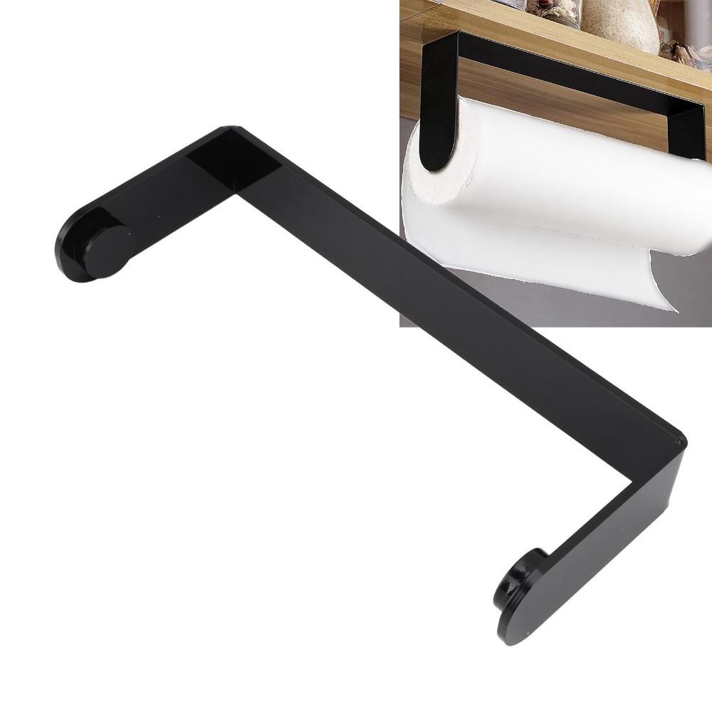 Black White Paper Towel Holder under Cabinet Acrylic Paper Towel Rack Home Office