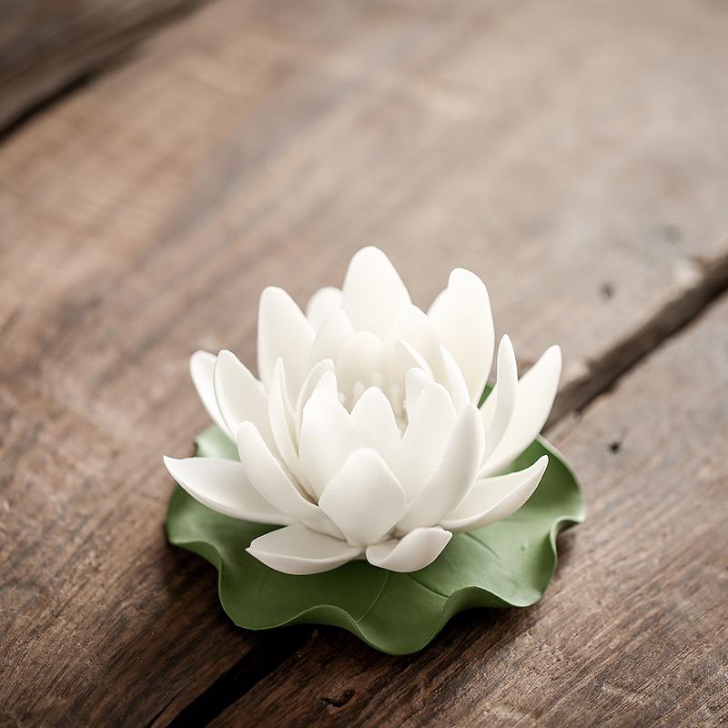 Керамическая печь для благовоний Lotus, держатель для благовоний из нити, точка ароматизации, благовония из сандалового дерева, украшение для дома Chenxiang