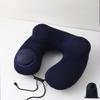 Inflatable U-Shaped Travel Pillow Soft Neckrest Pad Relaxation Neck Support Cushion  Office/School