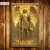 Металлическое Настенное Искусство Архангел Михаил Винтаж Ретро Готика для Дома Гаража