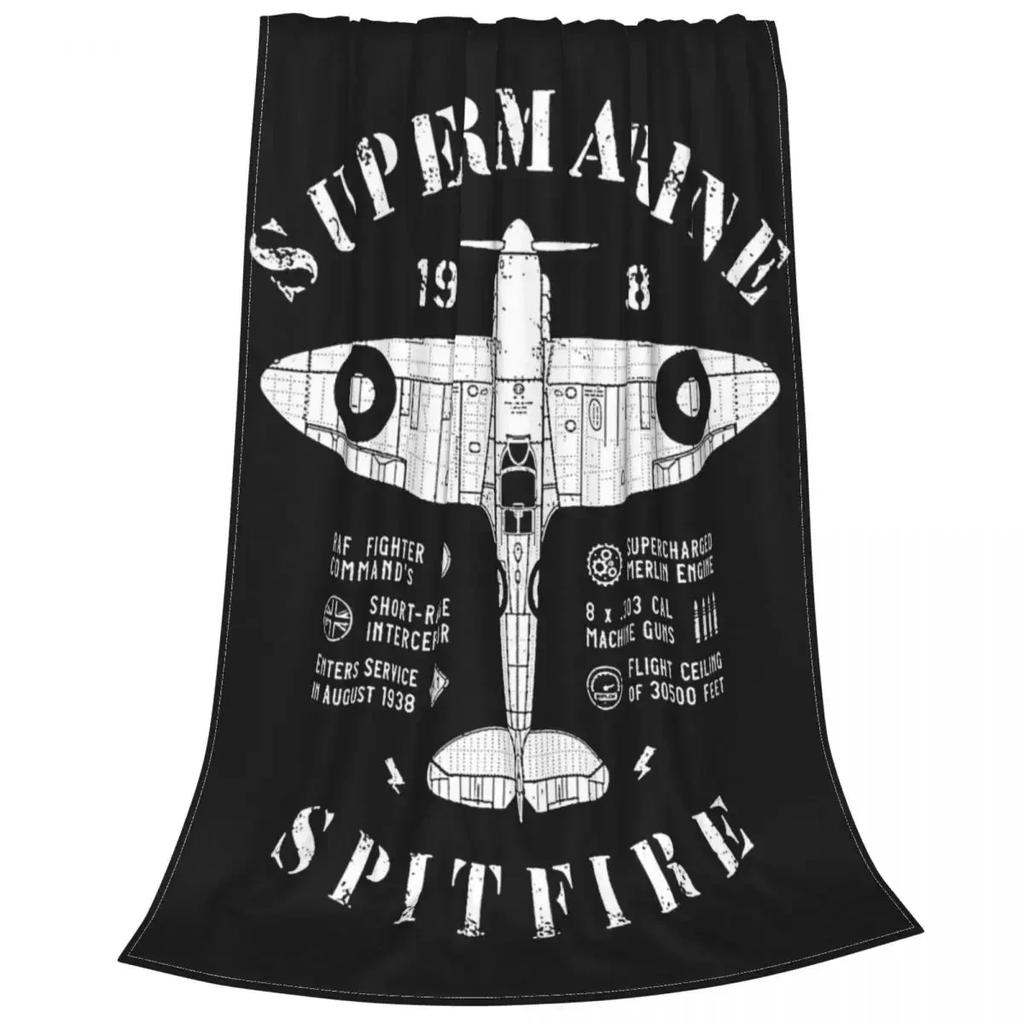 Supermarine Spitfire Самолет Самолет Бархатное Пледовое Одеяло Плед Пилота-Истребителя для Постельного Белья Легкое Тонкое Плюшевое Тонкое Одеяло