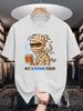 Unisex Cotton Tee Mummy Coffee Not A Morning Person Print Loose Summer Crew Neck Breathable Casual Street T Shirt Unisex Daily Wear