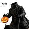 Holiday Pet Outfit for Dogs Headless Horseman Cat Costume, Halloween 3D Funny Rider with Pumpkin Party Clothes Pets Lantern, Adjustable Harness Small