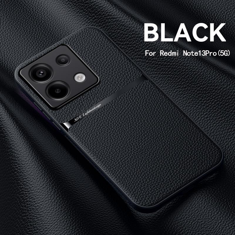 Для Redmi Note 13 Pro 4G чехол с магнитным держателем противоударный чехол для телефона для Xiaomi Redmi Note13 Pro Note 13Pro 4G кожаная задняя крышка