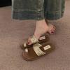 Niche Design Set Toe Cool Slippers Women's Summer Wear New with Skirt Seaside Flat Sandals