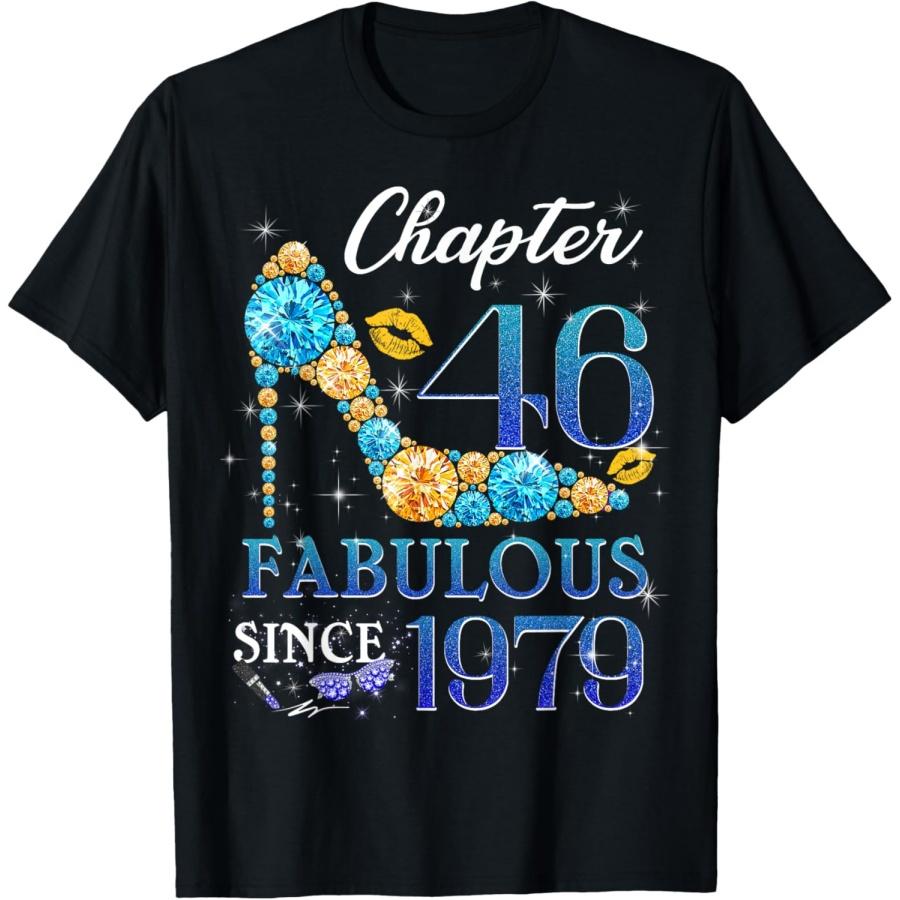 Chapter 46 Fabulous EST 1979 46th Birthday Queen Diamond T-Shirt