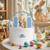 Handwoven Easter Bunny Basket Cotton Rope Candy Gift Bag Easter Egg Basket Easter Holiday Party