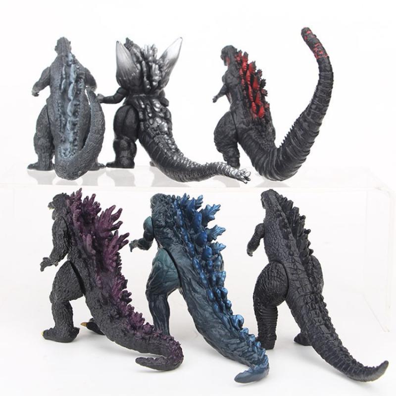 6pcs Godzilla King of Monsters Runaway Mechanical Red Lotus Planet Godzilla Action Figure Collection Model Toy Kid Birthday Gift