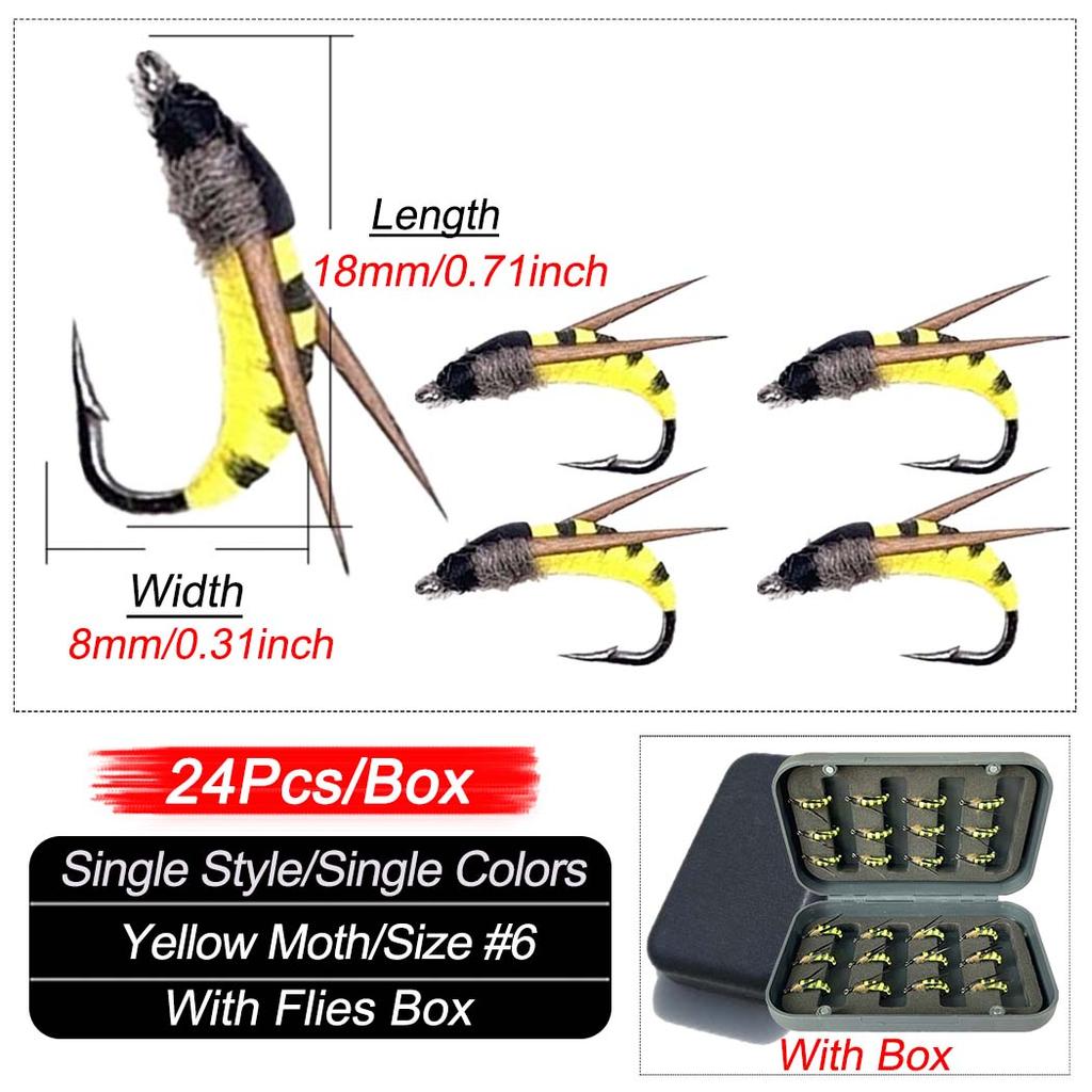 24-120 шт. набор мушек для рыбалки нахлыстом, сухие влажные мухи, рыболовная приманка, искусственная наживка для нимфы, форели, окуня, синяя жаберная муха, комбинированная приманка