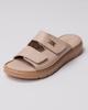 Double Velcro Flip Flops 6791099 36 Beige Leather