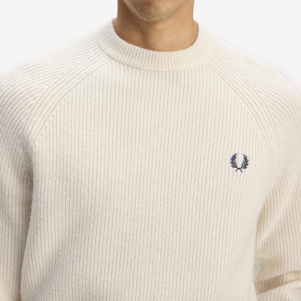 FRED PERRY [Sharp] Lambswool Raglan Knit - Ecru Afpm2531548-560