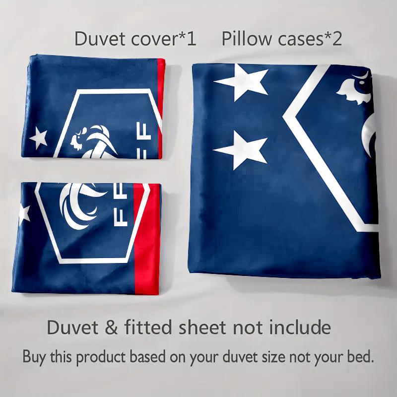 Rooster emblem design Bedding Duvet cover sets Duvet covers Pillowcases gifts (1 * Duvet Cover 2 * Pillowcases, without duvet insert)