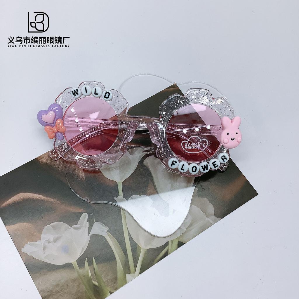 Модные подсолнухи Сделай сам Детские солнцезащитные очки Защита глаз Защита от солнца Защита от УФ-лучей, Детские солнцезащитные очки