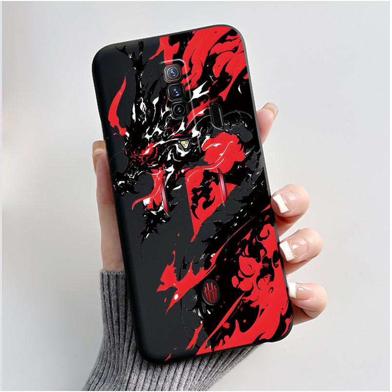 Чехол для Red Magic 7 NX679J Чехол для Nubia Red Magic 7S Задняя крышка Милый Кролик с Сердечками Черный Мягкий ТПУ Чехол для Телефона Оболочка для RedMagic 7 7S