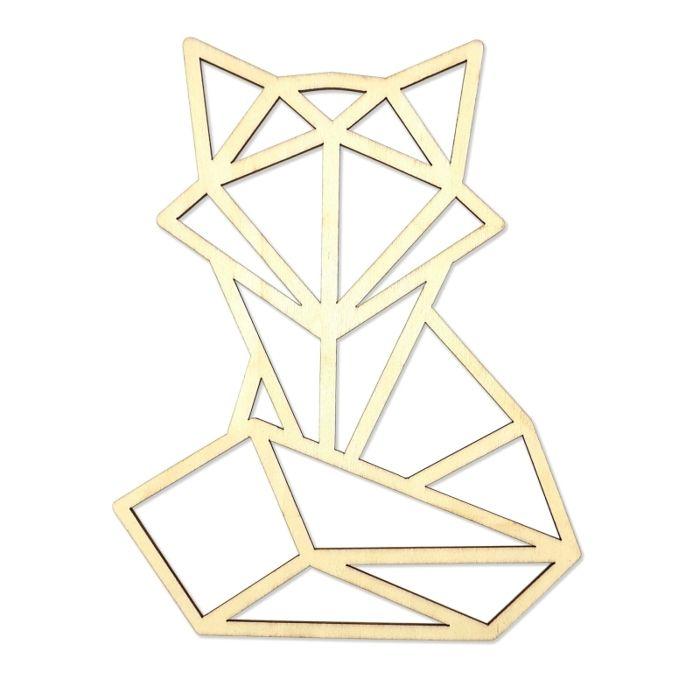 MégaCréa DIY - Déco Renard origami en bois 20 cm