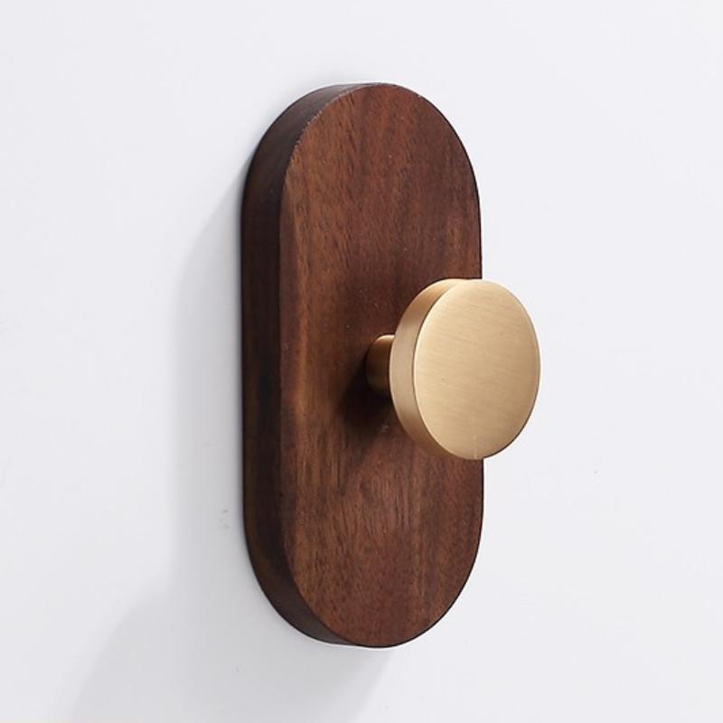 Wood Black Walnut Hook Modern Minimalist Coat Hook Closet Hanger Towel Hook Wall Organizer Hook Decorative For Home Kitchen