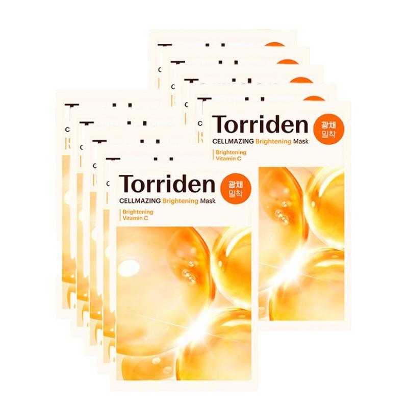 TORRIDEN CELLMAZING Осветляющая тканевая маска Vita C Сияние и выравнивание тона 10 шт.