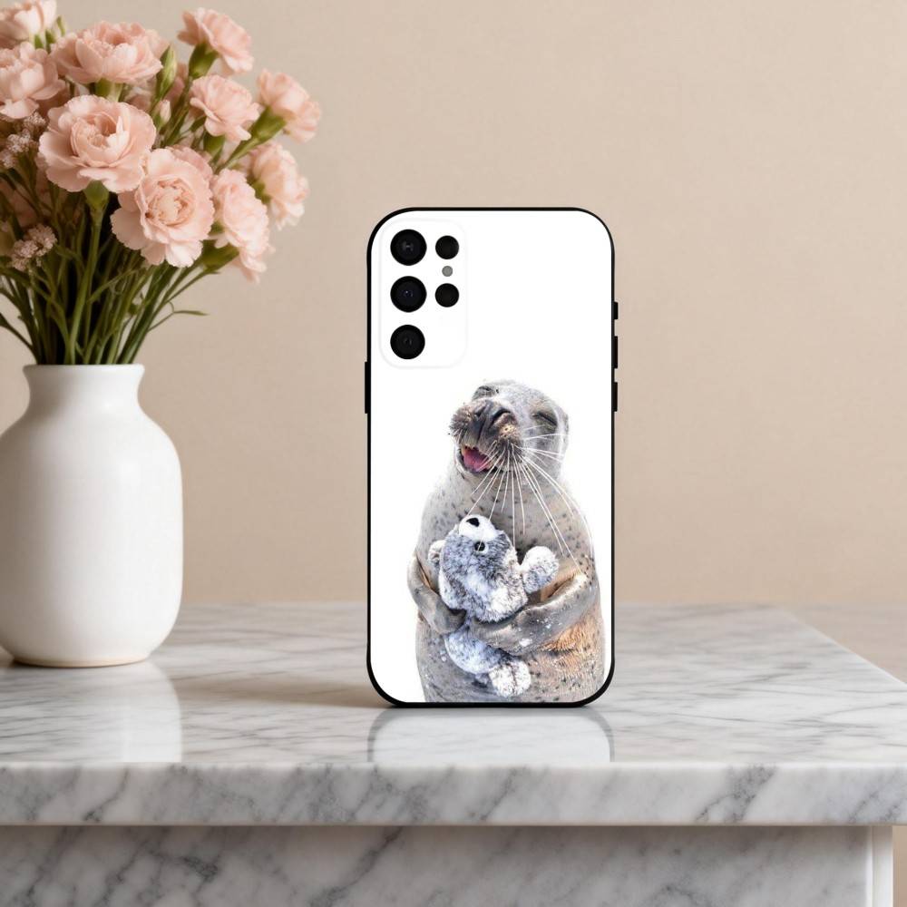 Чехол для телефона S-Seal F-Funny C-Cute для Samsung S25,S24,S21,S22,S23,S30,Ultra,S20,Plus,Другие Мягкий Черный Чехол