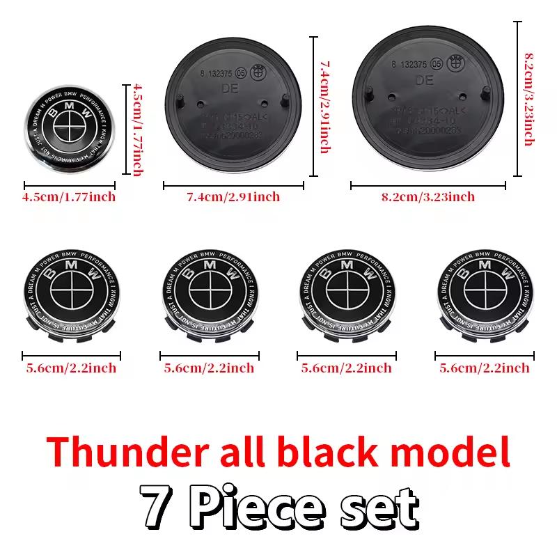For BMW M BMW 7Pcs Badge Logo 3D Wheel Center Cap Set Fit E36 E46 E53 E90 E60 E93 E87 G01 G20 E30 X1 X3 X5 X6 X7 F30 F20 Auto Accessories fzk22