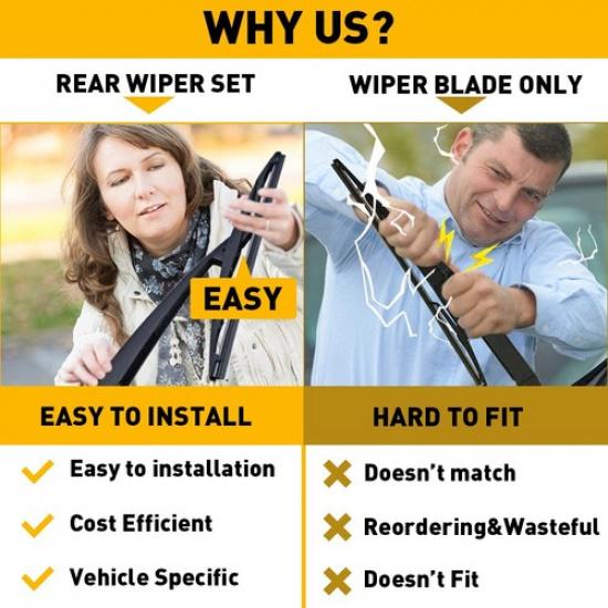 Rear Wiper Blade Assembly Arm Fit Ford 2013-2017 ESCAPE 2011-2018 EXPLORER