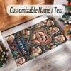 Valentine Love Theme Crystal Velvet Rug Personalized Custom Name Text Soft Floor Mat Home Decor