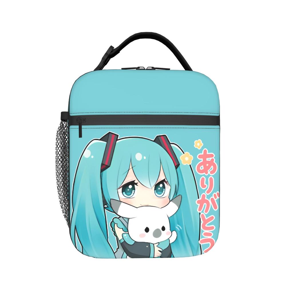 Hatsune Miku Thermal Insulated Lunch Bag for Work Reusable Food Bag Container Men Women Thermal Cooler Lunch Boxes