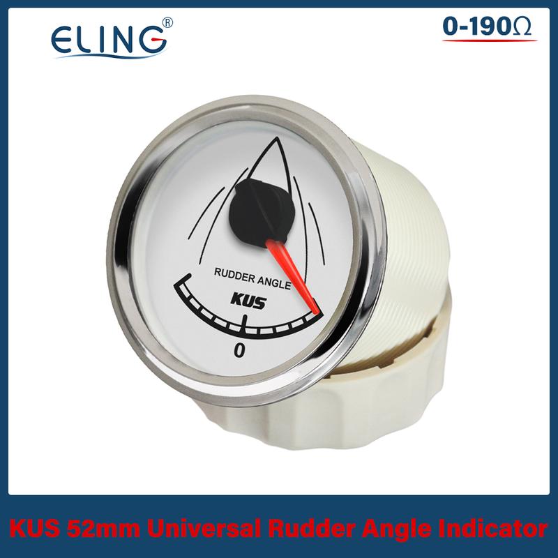 KUS Universal 52mm Marine Rudder Angle Indicator Gauge with Red Yellow available Backlight 12V 24V