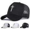 Men Arrow Cross Embroidered Baseball Cap Mesh Hat Outdoor Adjustable Sunscreen Leisure Hat Spring Autumn Travel Tourism Beach Vacation