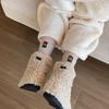 Утолщенные гольфы средней длины с этикеткой на пятке, женские носки, модные зимние носки