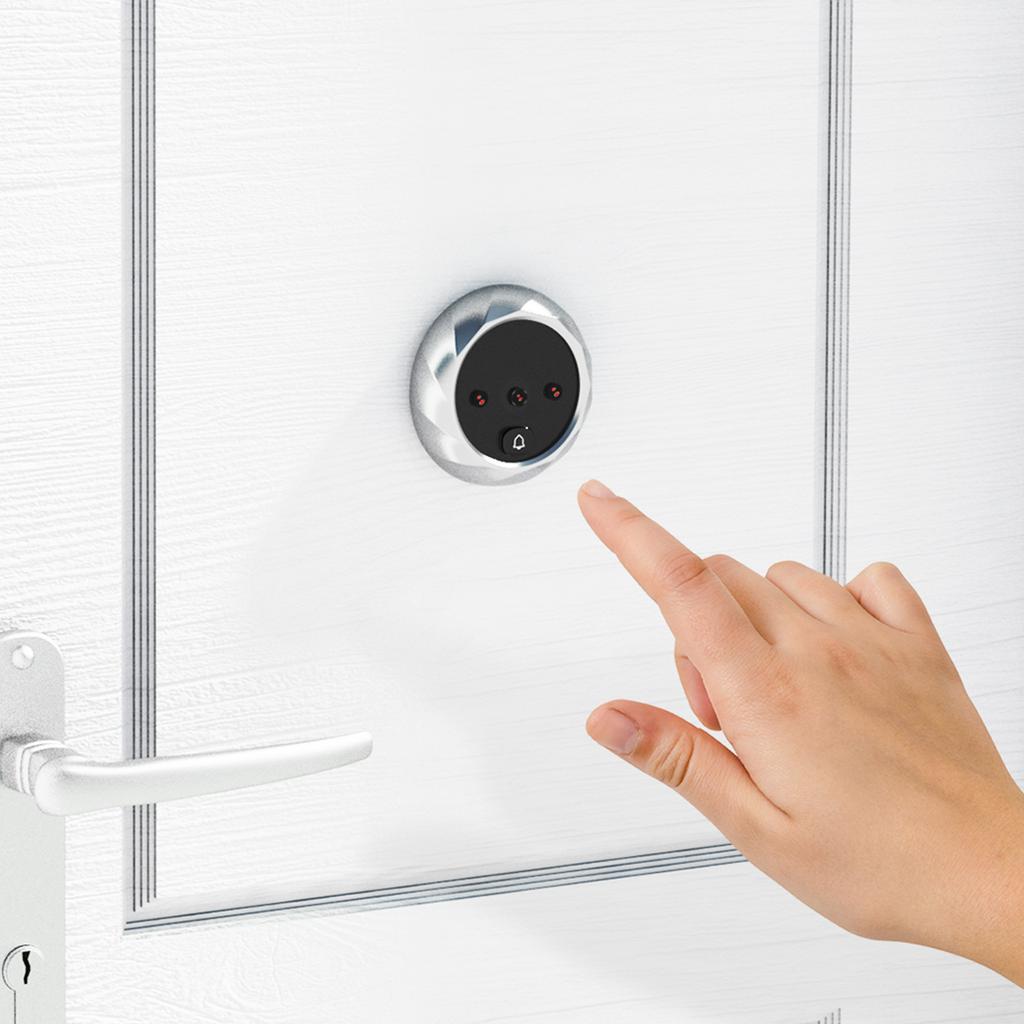 2,8-дюймовый цифровой дверной видеорегистратор, встроенный дверной звонок с ночным видением, электронный глазок и 2,8-дюймовый ЖК-экран AA