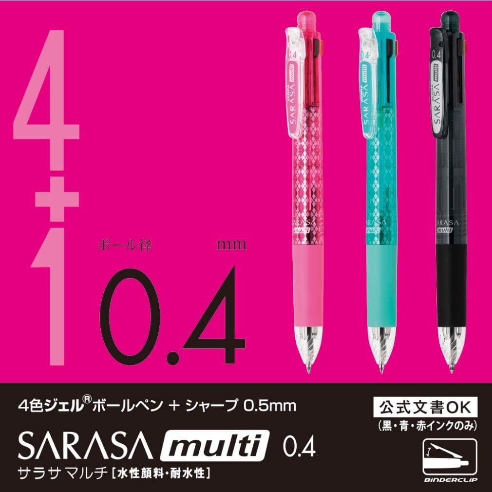 Zebra Ballpoint Pen Refills Sarasa Sarasa Set of 8 NJK-0.4, Multi, Select, Pre-Feel Compatible, Black, Red, Blue, Green, (RNJK4-BKRBLG-8AZ)