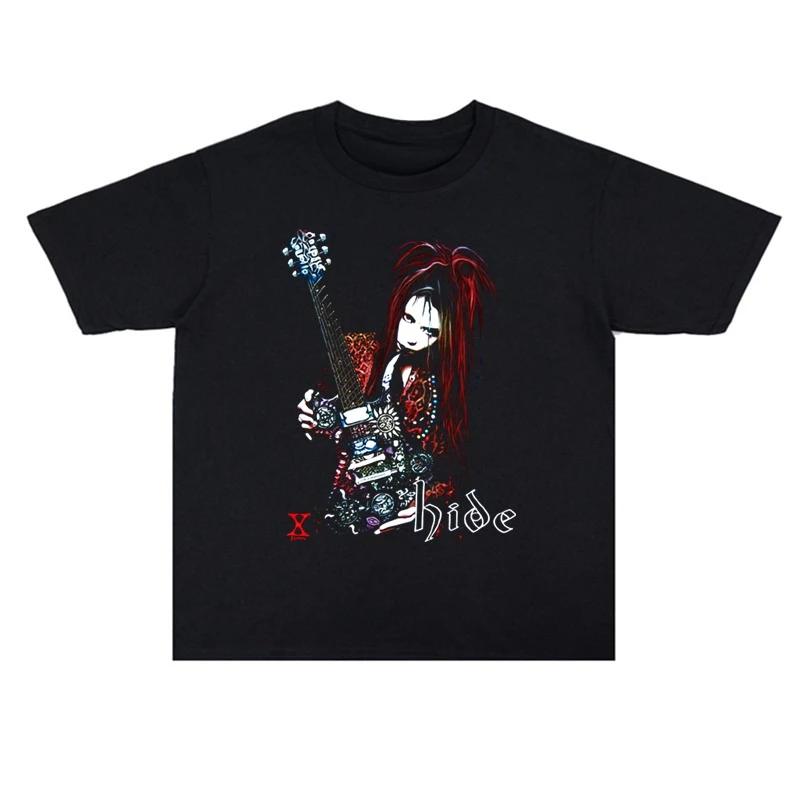2026 Лето Металл Рок X Japan Мацумото Хидето Хиде Печатная Мужская и Женская Футболка Качественная Короткий Рукав Мужская Футболка
