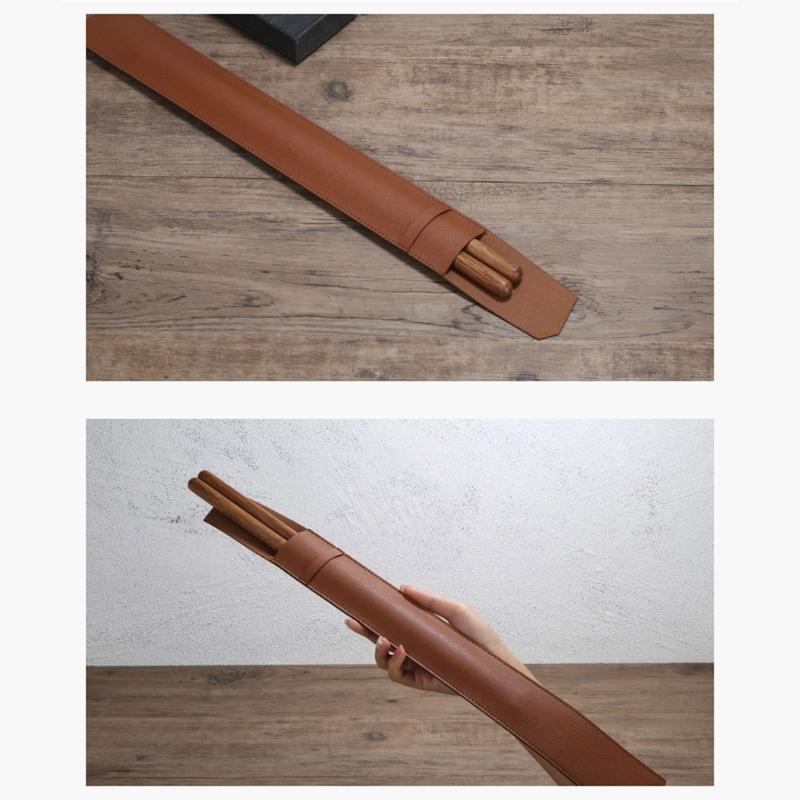 Защитный чехол для барабанных палочек из искусственной кожи, портативный чехол для хранения барабанных палочек, водонепроницаемая сумка для барабанных палочек, удобная для переноски