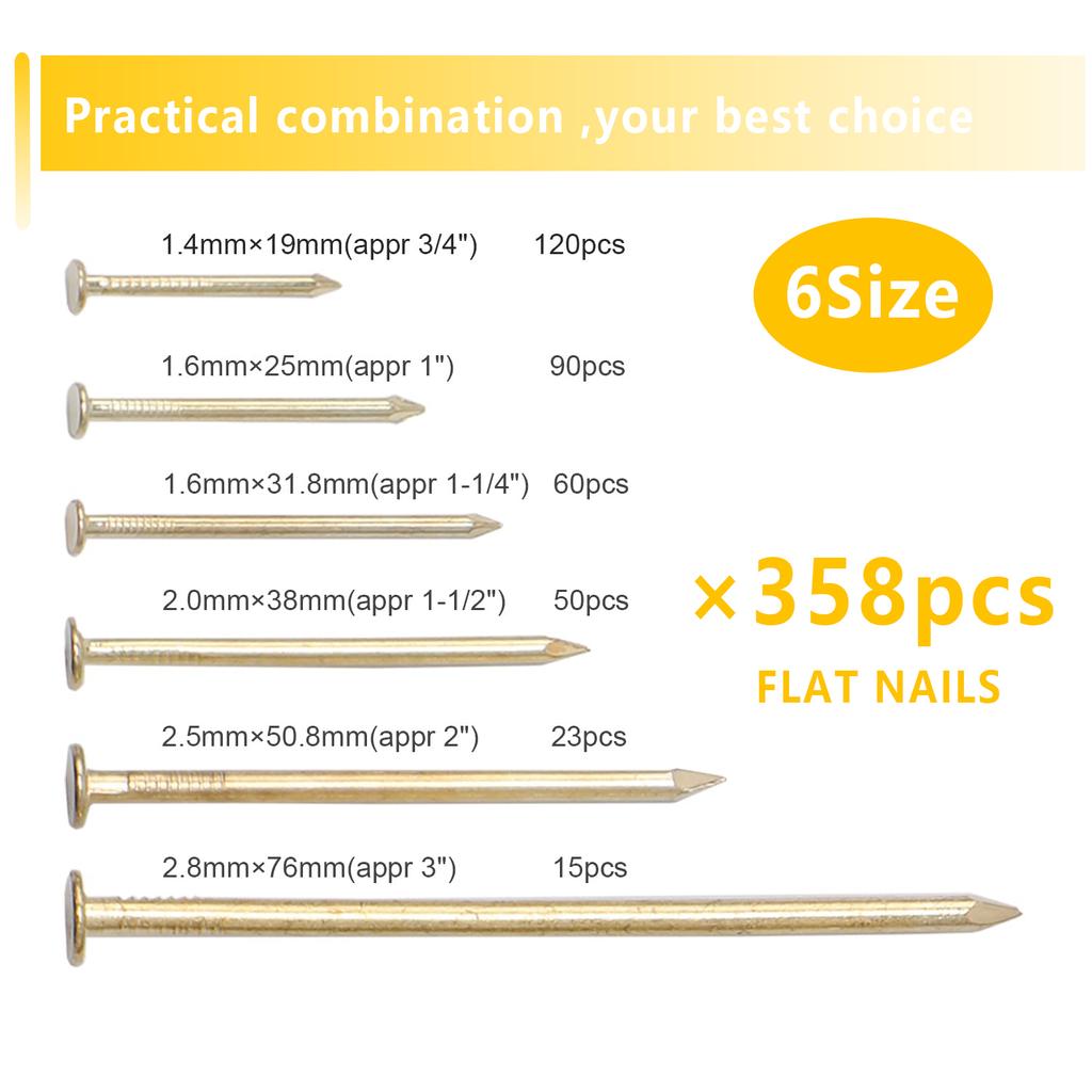 358 небольших наборов гвоздей для настенных работ, предназначенных для подвешивания наборов для краски, наборов для гвоздей и подвесок изображений