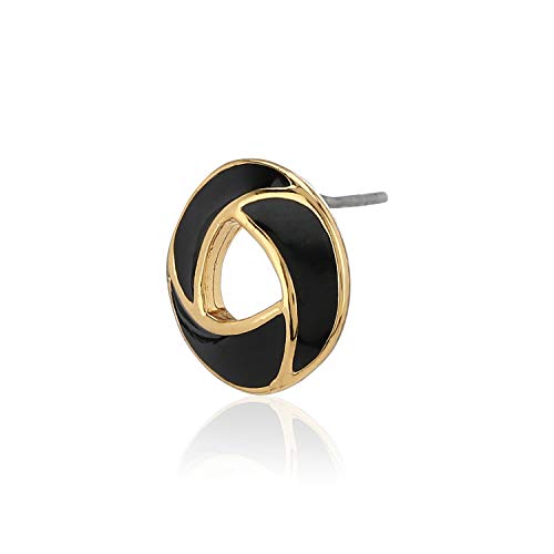 Маленькие круглые серьги-гвоздики Estele из красной латуни с золотистой эмалью для девочек и женщин