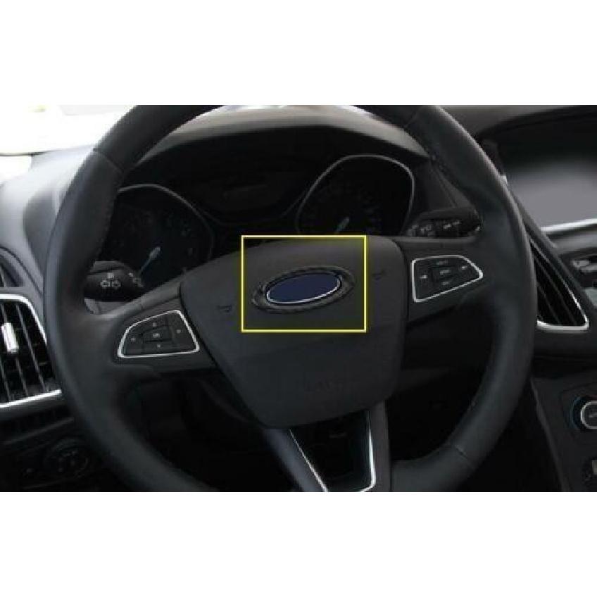 Steel Carbon Fiber Steering Wheel Ring Sticker Cover Trim For Ford Focus 12-2018