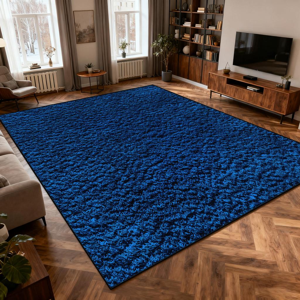 Nordic Light Luxury Solid Fluffy Living Room Carpet Decoration Bedroom Bedside Antiskid Rug Large Area Easy Clean Floor Mats