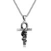 Titanium Steel Men'S Cast Necklace, Fashionable Personalized Gothic Exaggerated Snake Entanglement Pendant