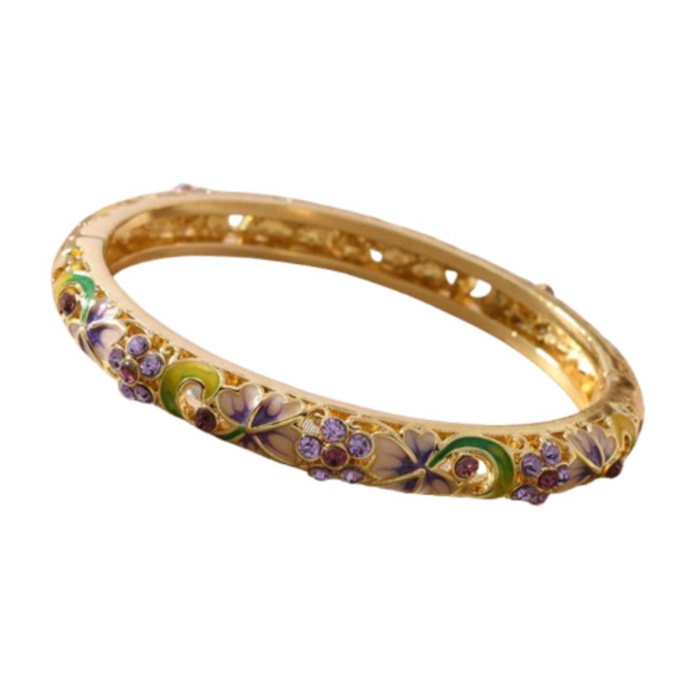 Китайский ажурный браслет с цветком, двойной браслет, женский браслет на руку, ювелирные изделия, подарки