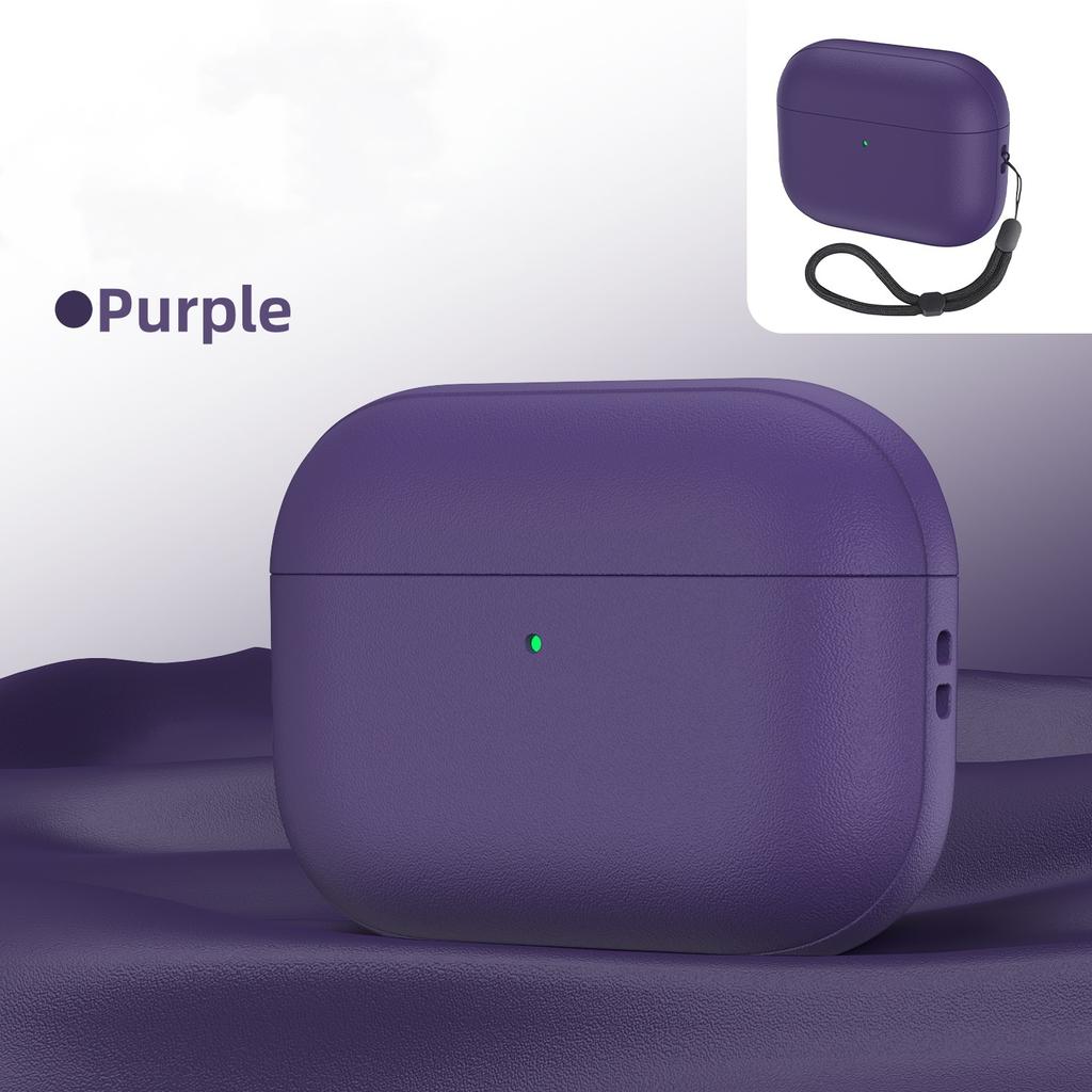 Для AirPods Pro 3 Чехол Текстура кожи Полная защита корпуса Для Airpods Pro 3-го поколения Чехол-накладка со шнурком и набором для чистки