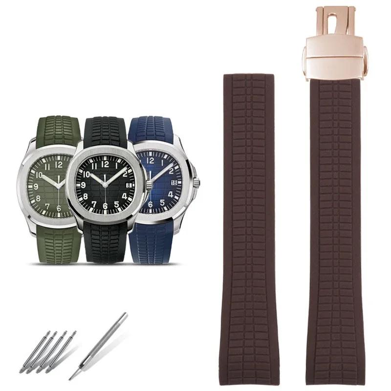 Силиконовый ремешок для часов PP Patek Philippe Grenade AQUANAUT Серии 5167A/5168G Аксессуары для ремешка 21 мм