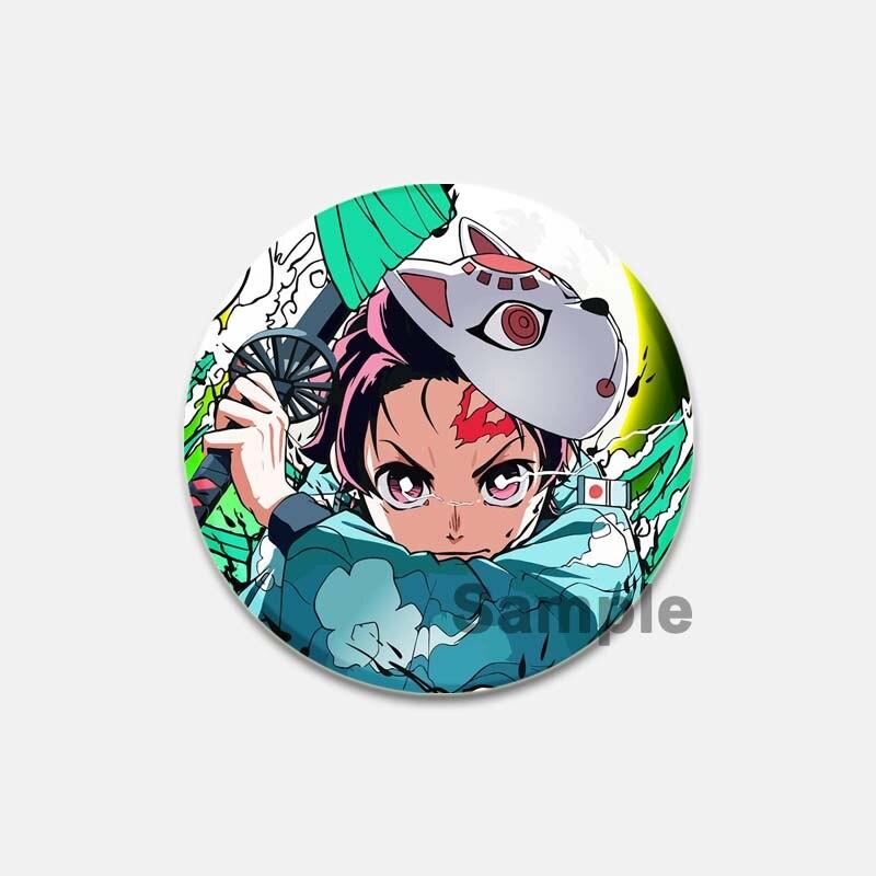 Убийца демонов: Kimetsu No Yaiba, булавки для лацканов, милые аниме-значки для одежды, сумки, шляпы, декоративные броши с героями мультфильмов, женские украшения
