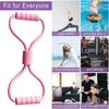 1/2Pcs Figure 8 Fitness Resistance Band with Anti-slip Handle Men Women Arm Shoulder Stretch Strength Training Exercise Elastic Strap Tension Rope